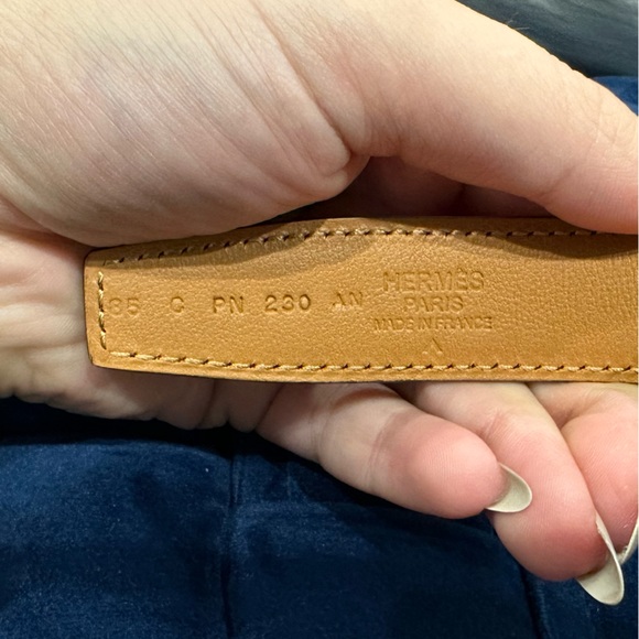 Hermes Crocodile Belt  Leather Porosus Burgundy Terre Kelly Lock Tresor Argent - Picture 4 of 8